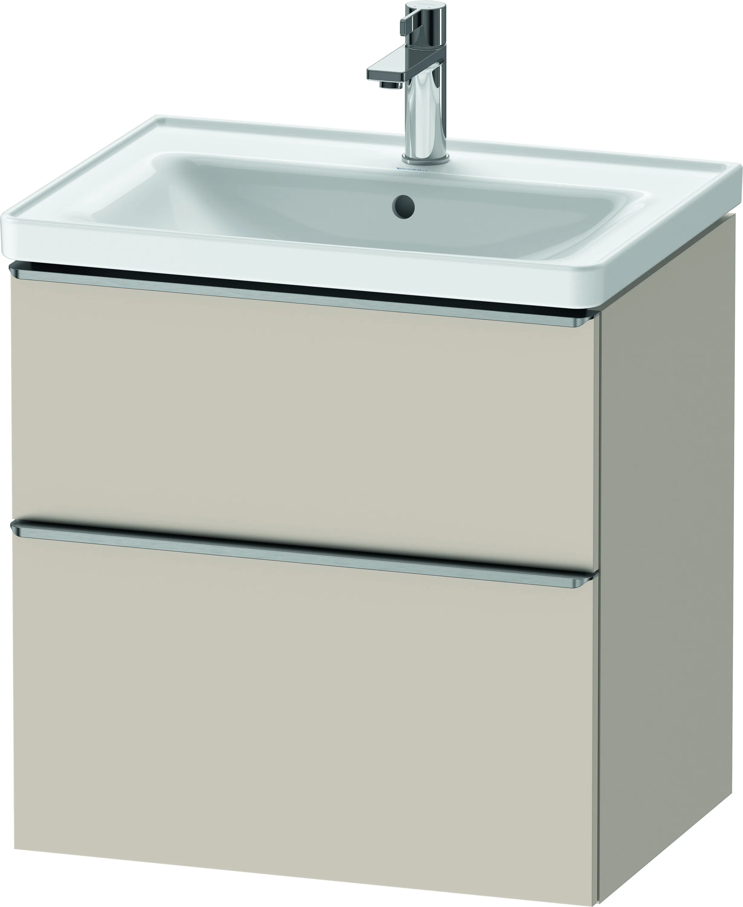 Duravit Waschtischunterschrank wandhängend „D-Neo“ 63,4 × 62,5 × 45,2 cm Taupe Matt