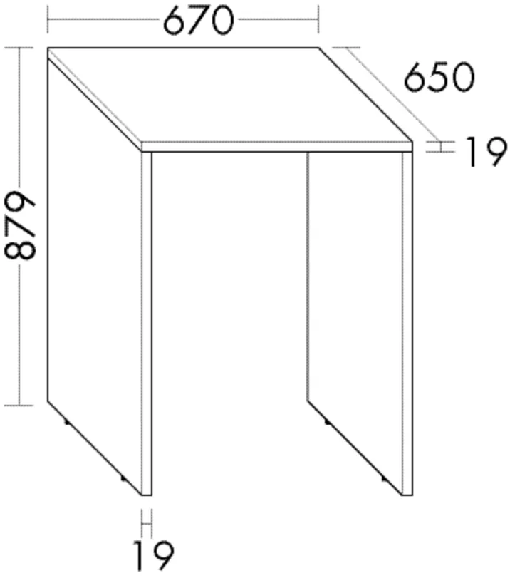 Verkleidung für Waschmaschine Sys30 von burgbad – 670 mm breit, 879 mm hoch, 650 mm tief