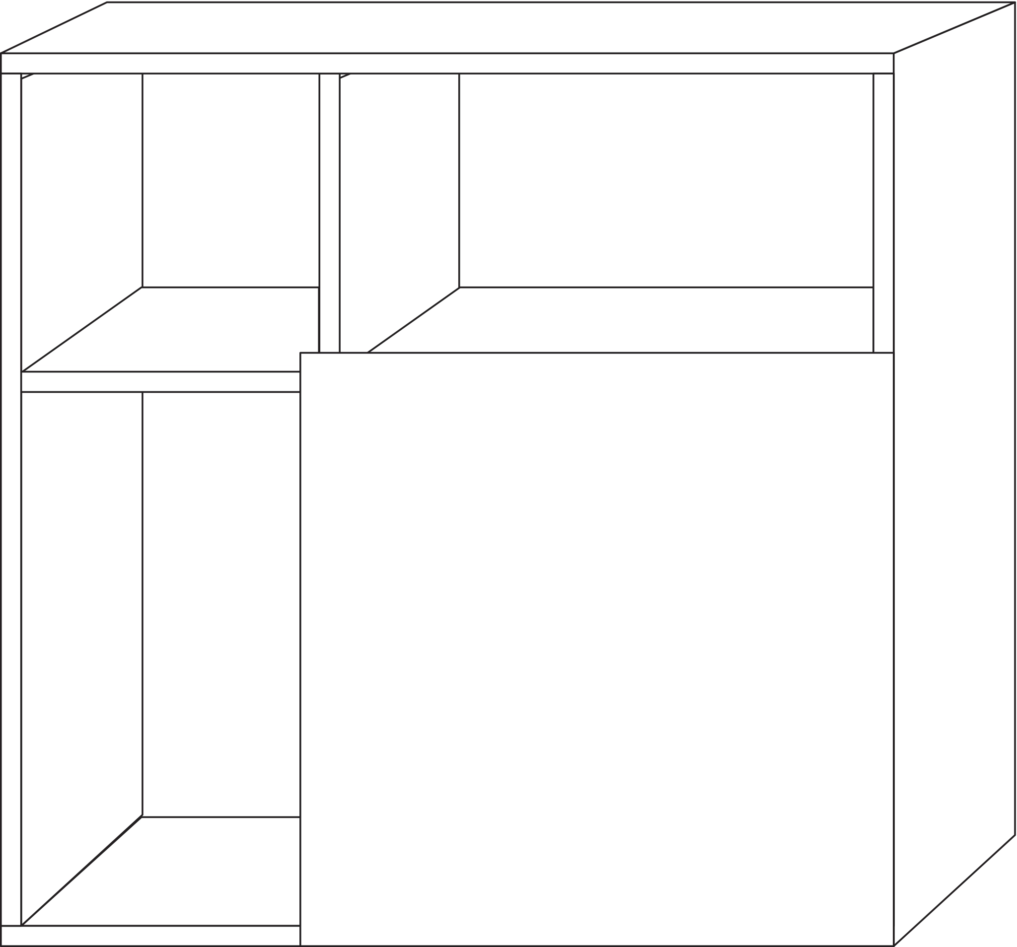 Sanipa Würfelschrank „3way“ 510 × 510 × 197 mm in Anthrazit (glanz), rechts Sanipa Würfelschrank „3way“ 510 × 510 × 197 mm in Anthrazit (glanz), rechts