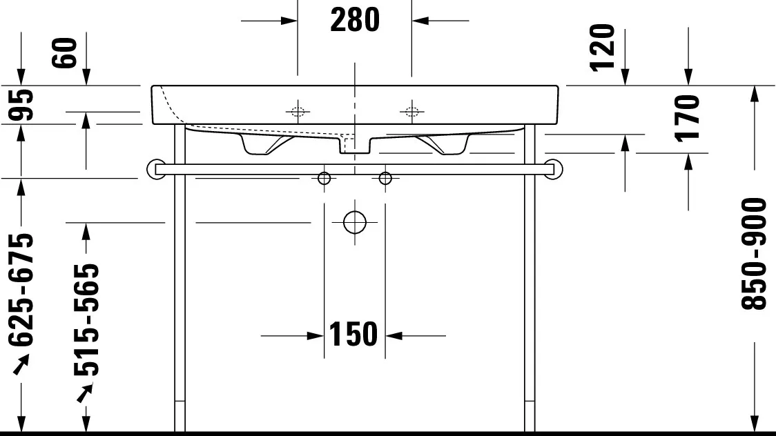 Wandwaschtisch „Happy D.2“, mit Überlauf, Hahnlochposition mittig Wandwaschtisch „Happy D.2“, mit Überlauf, Hahnlochposition mittig