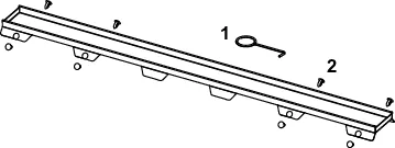 TECEdrainline Fliesenmulde "plate II" 1500 mm Edelstahl, gerade