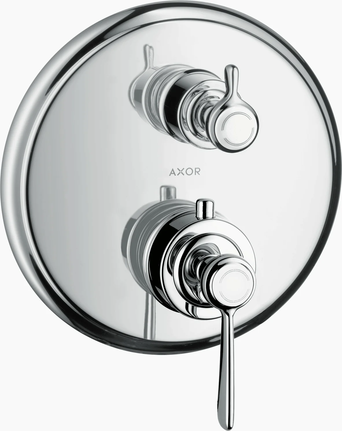 Hansgrohe AXOR Montreux Thermostat Unterputz mit Hebelgriff Chrom, 2 Verbraucher, max. Durchflussmenge 29 l/min, einstellbare Temperaturbegrenzung, Rückflussverhinderer, Schalldämpfer