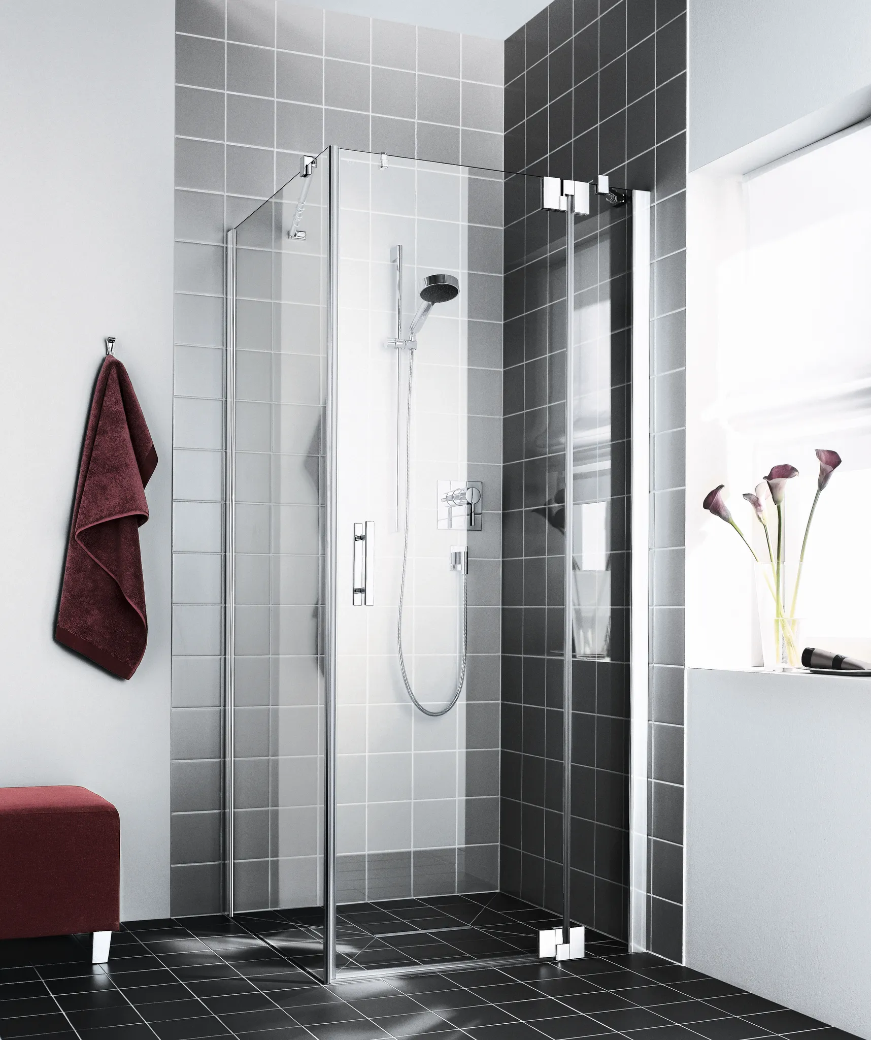 Kermi Duschtür Pendeltür 1-flügelig mit Festfeld rechts für Ecke „FILIA XP“ Glas Klar, Profile Silber Hochglanz, BV: 725 - 750 mm GAK: 710 - 735 mm WE: 735 - 760 mm H: 1850 mm Kermi Duschtür Pendeltür 1-flügelig mit Festfeld rechts für Ecke „FILIA XP“ Glas Klar, Profile Silber Hochglanz, BV: 725 - 750 mm GAK: 710 - 735 mm WE: 735 - 760 mm H: 1850 mm