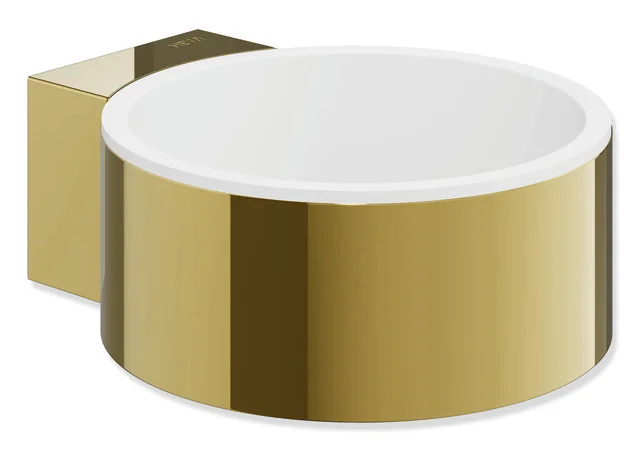 HEWI Föhnhalter System 900, PVD-beschichtet, Gold glänzend, 78 x 37 x 104 mm, Wandmontage