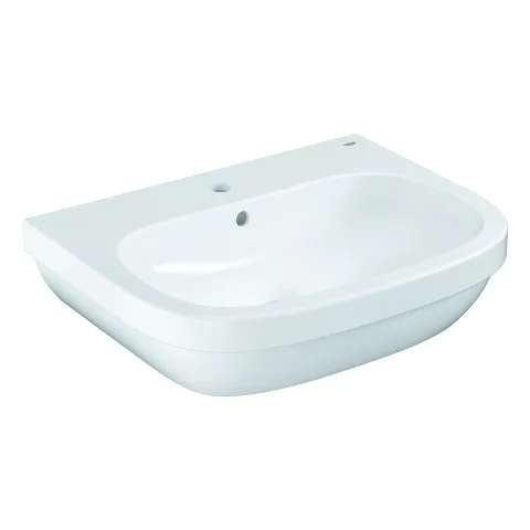 Grohe Waschtisch Euro Keramik 39323, wandhängend, 650 x 515 mm, 1 Hahnloch, mit Überlauf, aus Sanitärkeramik, alpinweiß Grohe Waschtisch Euro Keramik 39323, wandhängend, 650 x 515 mm, 1 Hahnloch, mit Überlauf, aus Sanitärkeramik, alpinweiß