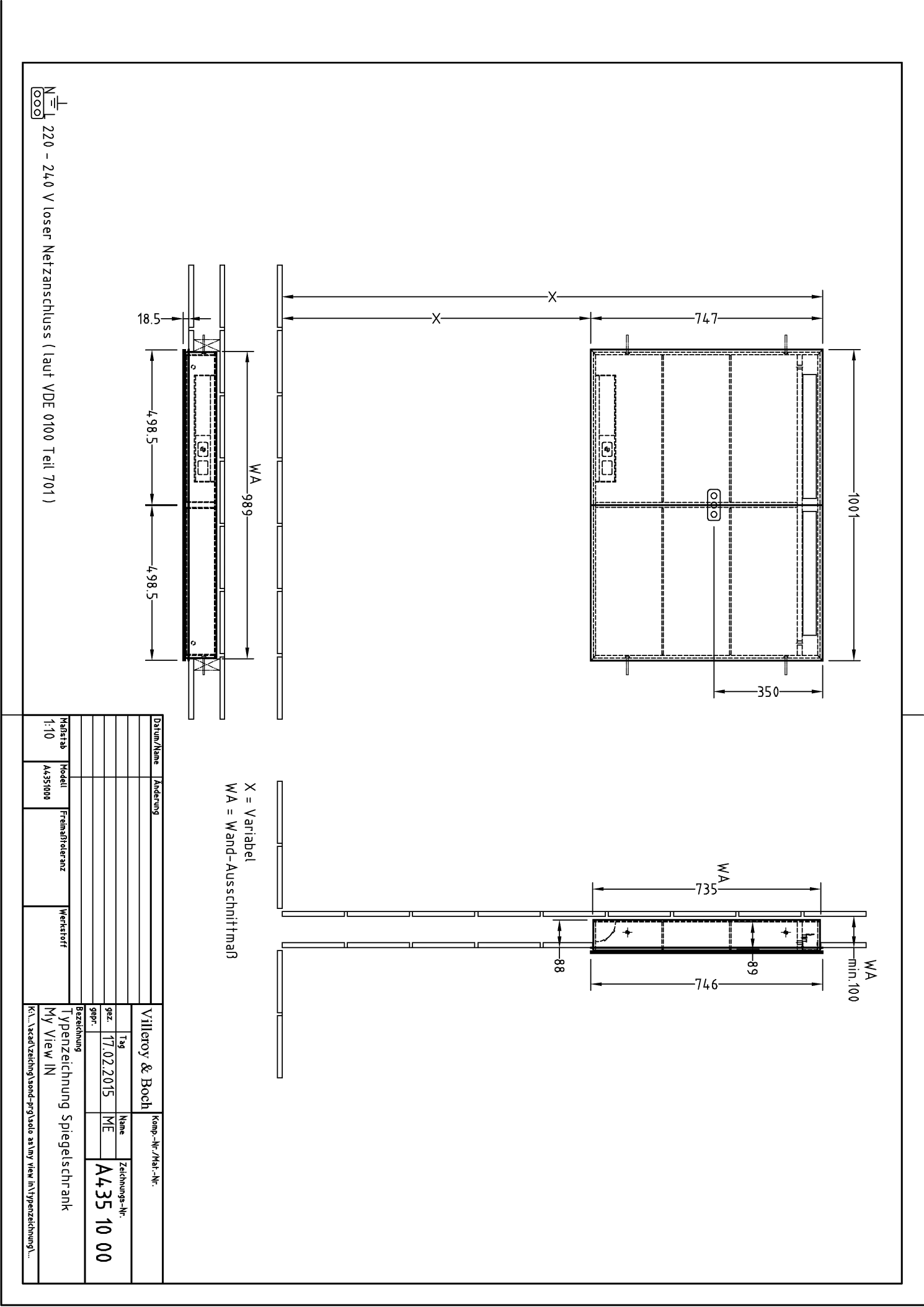 Villeroy & Boch Einbau-Spiegelschrank „My View-In“ 1001 × 747 × 107 mm in White Matt Villeroy & Boch Einbau-Spiegelschrank „My View-In“ 1001 × 747 × 107 mm in White Matt