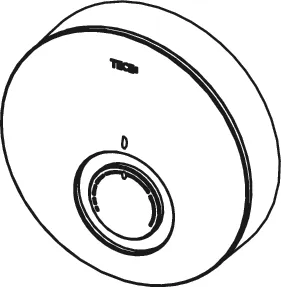 TECEfloor Designthermostat-Blende DT, Glas schwarz, Gehäuse schwarz