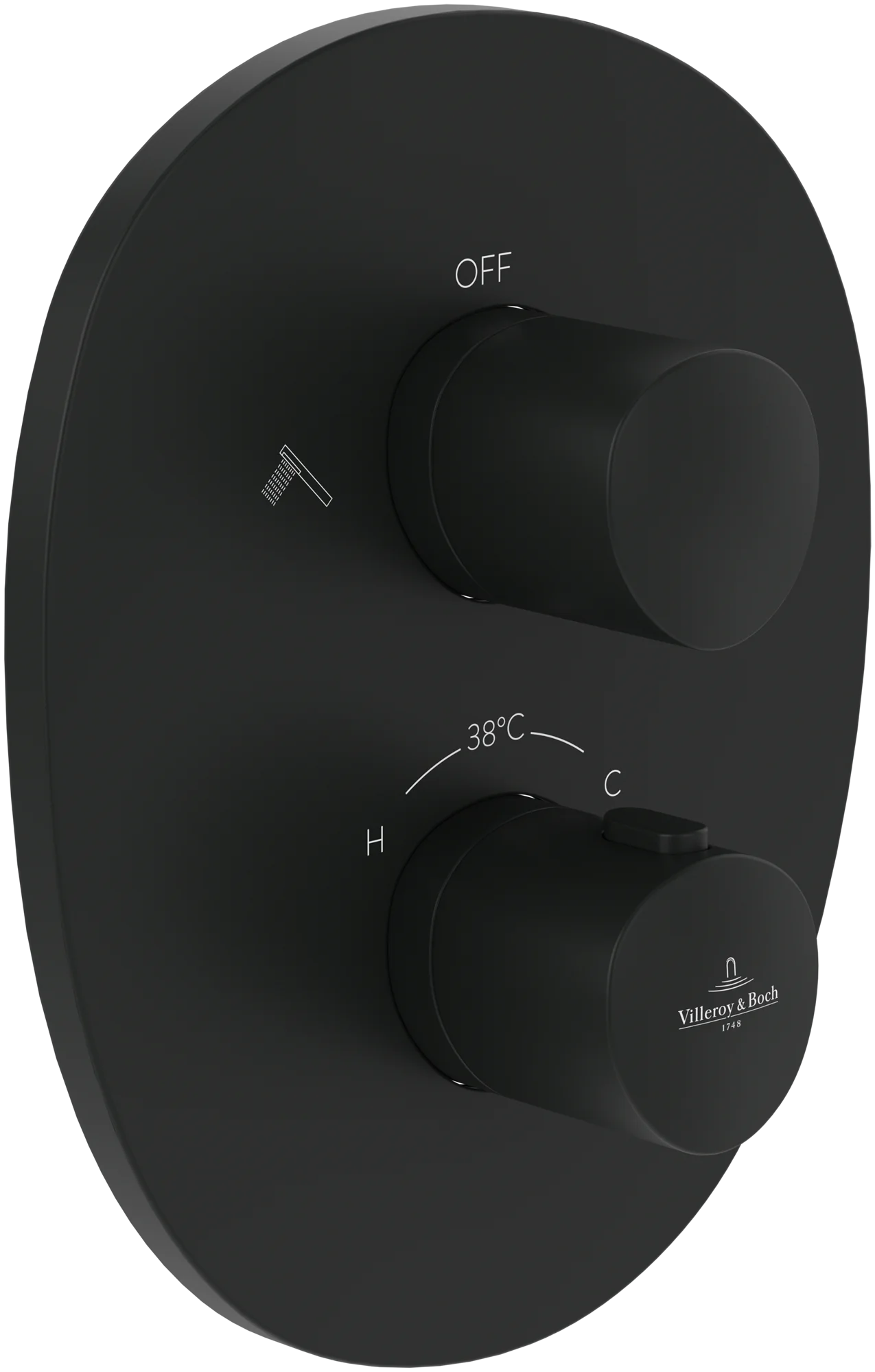 Villeroy & Boch Antao Unterputz-Thermostat, 184x221x134mm, Matt Black Villeroy & Boch Antao Unterputz-Thermostat, 184x221x134mm, Matt Black