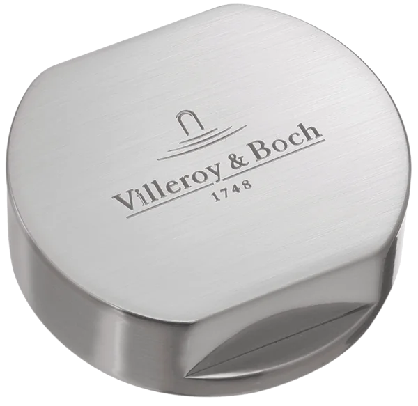 Villeroy & Boch Abdeckkappe für Einzeldrehgriff Zubehör 940526, 27x51mm, Edelstahl, Dunkel Villeroy & Boch Abdeckkappe für Einzeldrehgriff Zubehör 940526, 27x51mm, Edelstahl, Dunkel