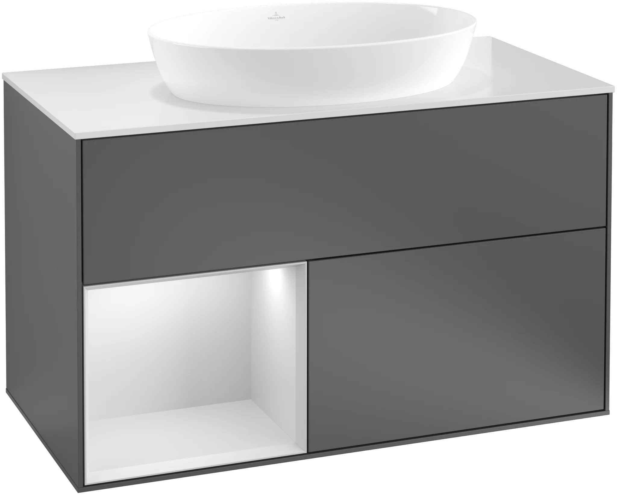 Villeroy & Boch Waschbeckenunterschrank Finion FA1, 1000 x 603 x 501 mm, mit Beleuchtung