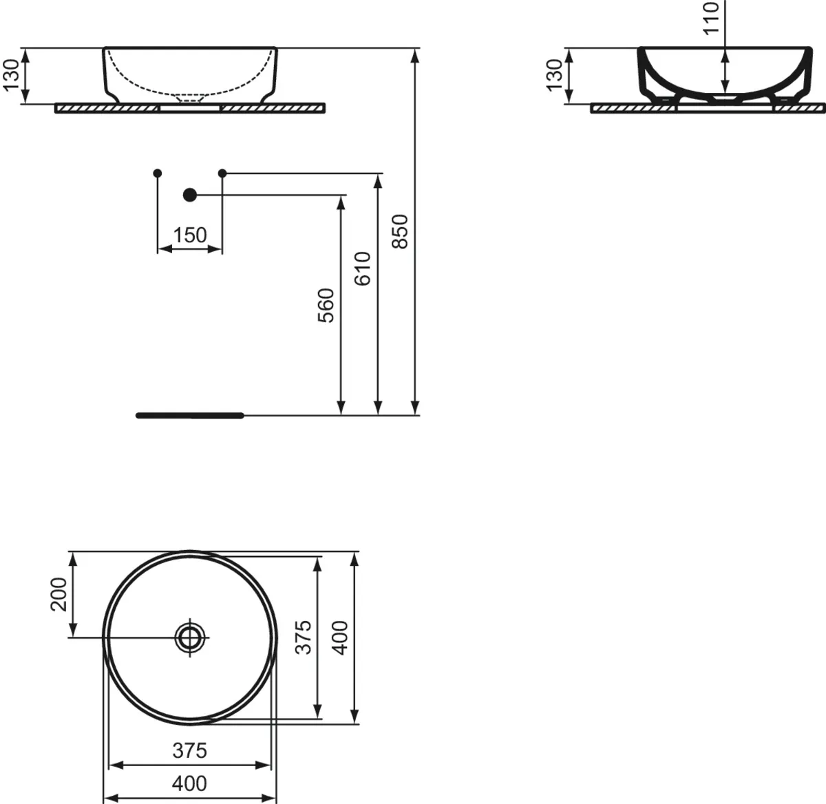 Ideal Standard Waschbecken „i.lifeO“ Ideal Standard Waschbecken „i.lifeO“