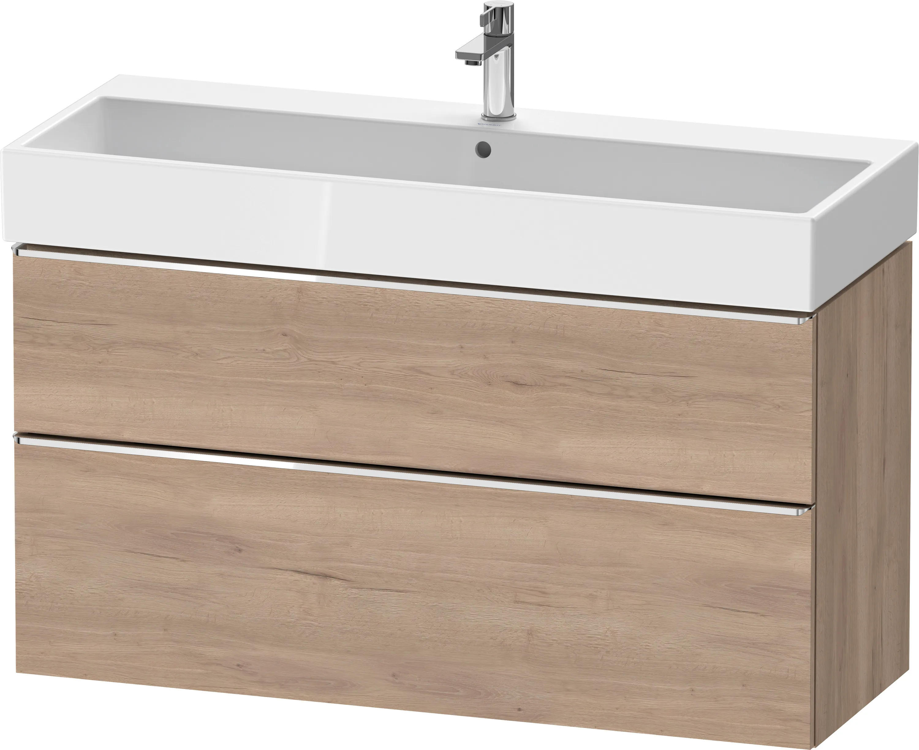 Duravit Waschtischunterschrank wandhängend „D-Neo“ 118,4 × 62,5 × 44,2 cm in Eiche Marmoriert