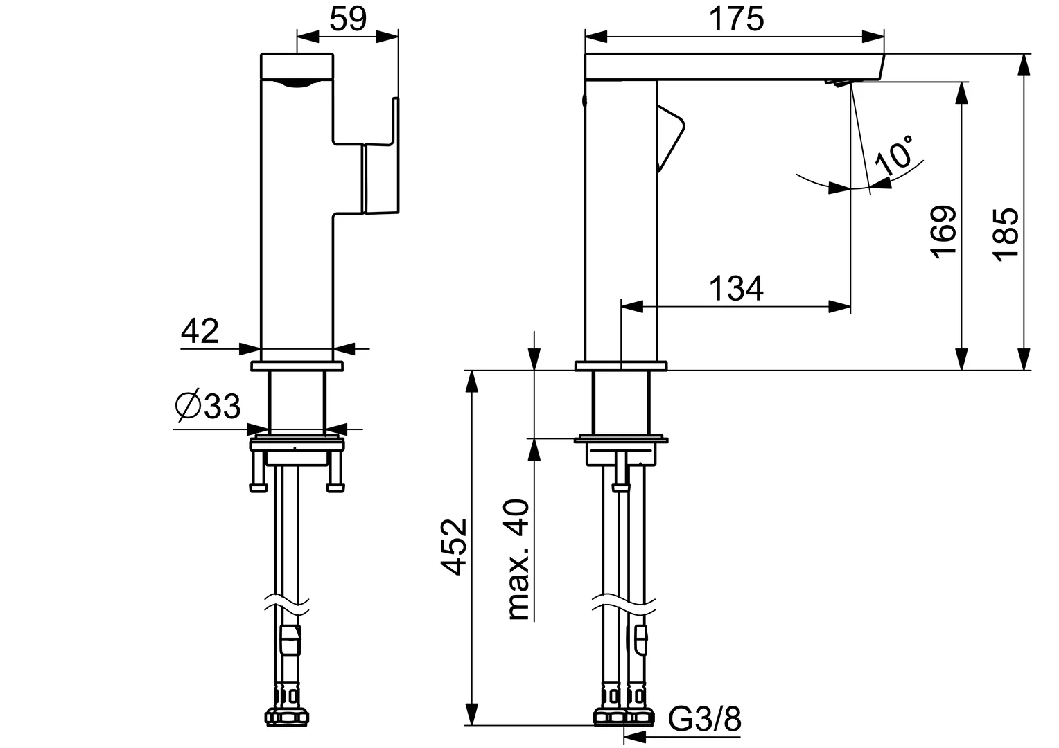HansaSTELA Waschtischarmatur Hansastela 2021 Einhebelmischer Ausladung 175mm Chrom HansaSTELA Waschtischarmatur Hansastela 2021 Einhebelmischer Ausladung 175mm Chrom