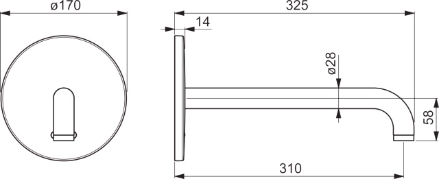 HA Fertigset für Waschtisch-Batterie HANSAELECTRA 8180 Rosette rund 3 V, Bluetooth Ausladung 310 mm Chrom