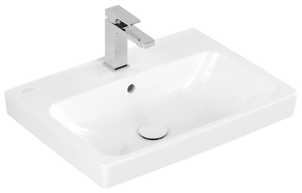Villeroy & Boch Architectura Waschbecken 600x445mm Rechteck 1HL. mit Überlauf Weiß Alpin