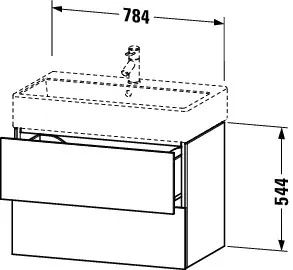 Duravit Waschtischunterschrank wandhängend „L-Cube“ 78,4 × 54,4 × 45,9 cm