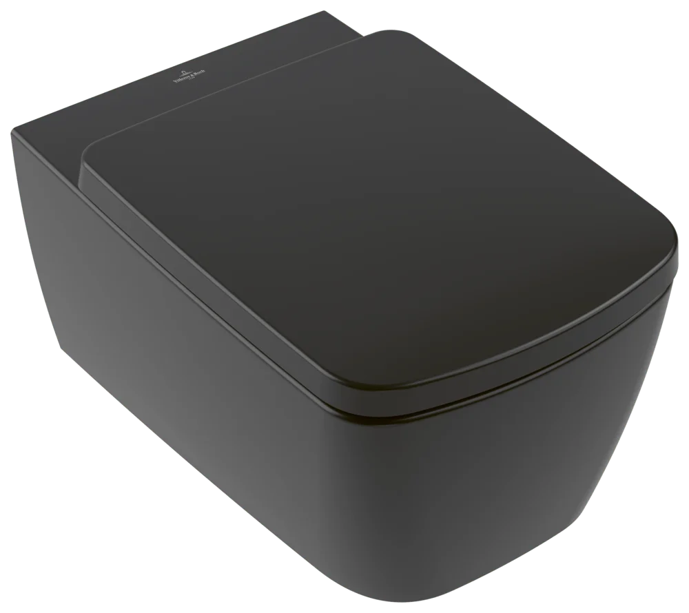 Villeroy & Boch Subway 3.0 Tiefspül-WC spülrandlos, eckig, Pure Black CeramicPlus, 370x560 mm, Höhe 355 mm, wandhängend Villeroy & Boch Subway 3.0 Tiefspül-WC spülrandlos, eckig, Pure Black CeramicPlus, 370x560 mm, Höhe 355 mm, wandhängend