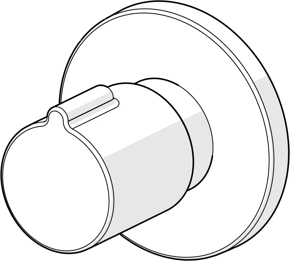 HansaHOME Fertigmontageset 0228 Rosette rund Chrom