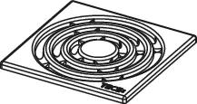 TECEdrainpoint S Designrost Edelstahl 150 × 150