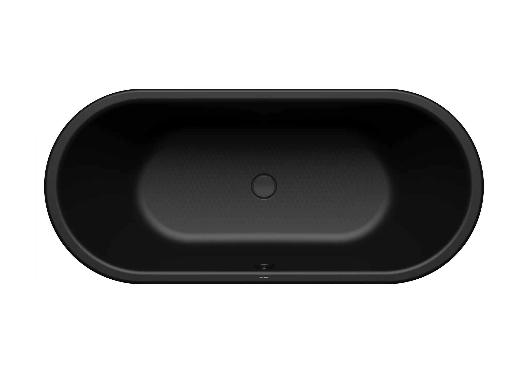 Kaldewei Badewanne „Centro Duo Oval“ oval 170 × 75 cm, ohne Wannenträger mit Überlaufbohrung, in schwarz
