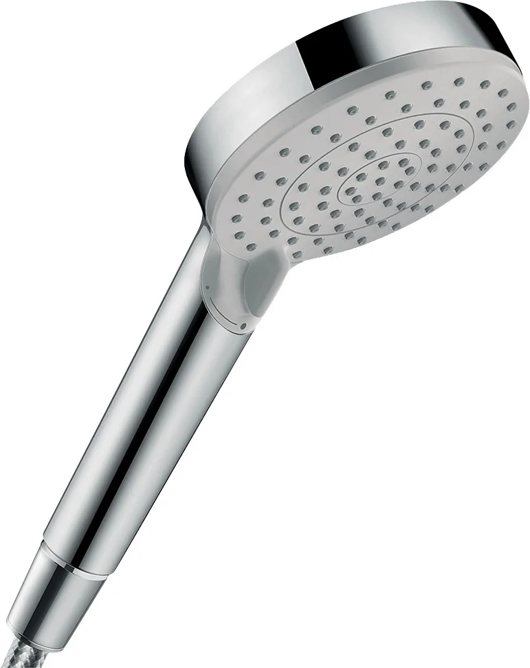 Hansgrohe Vernis Blend Handbrause Vario EcoSmart+ in Chrom, 100 mm Brausekopfgröße, Rain und IntenseRain Strahlarten, QuickClean Technologie