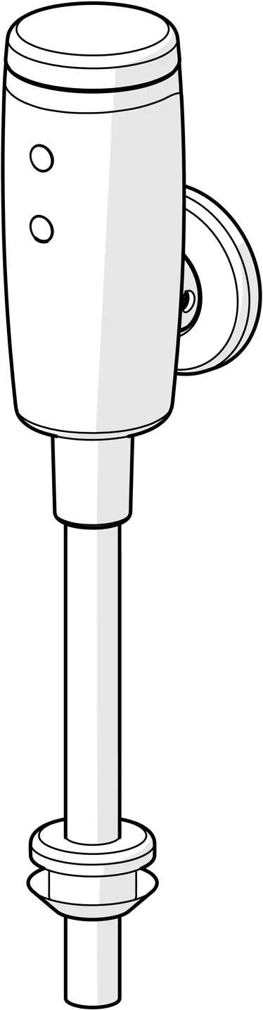 HansaELECTRA Urinalsteuerung HansaELECTRA 0944 6V Bluetooth Ausladung 81mm gerade DN15 Chrom