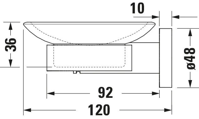 Seifenschale D-Code Seifenschale rechts, matt, chrom