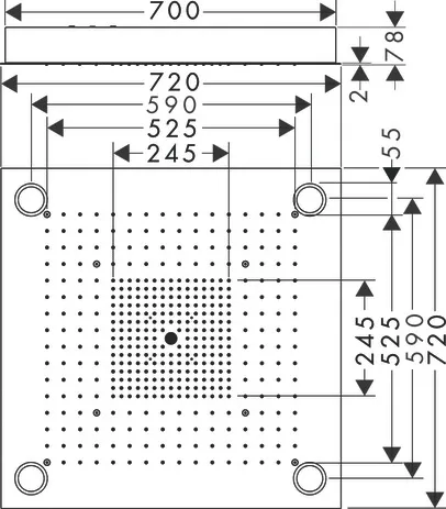 Hansgrohe AXOR Starck ShowerHeaven 720⁄720 3jet mit Beleuchtung, Edelstahl Optic Hansgrohe AXOR Starck ShowerHeaven 720⁄720 3jet mit Beleuchtung, Edelstahl Optic