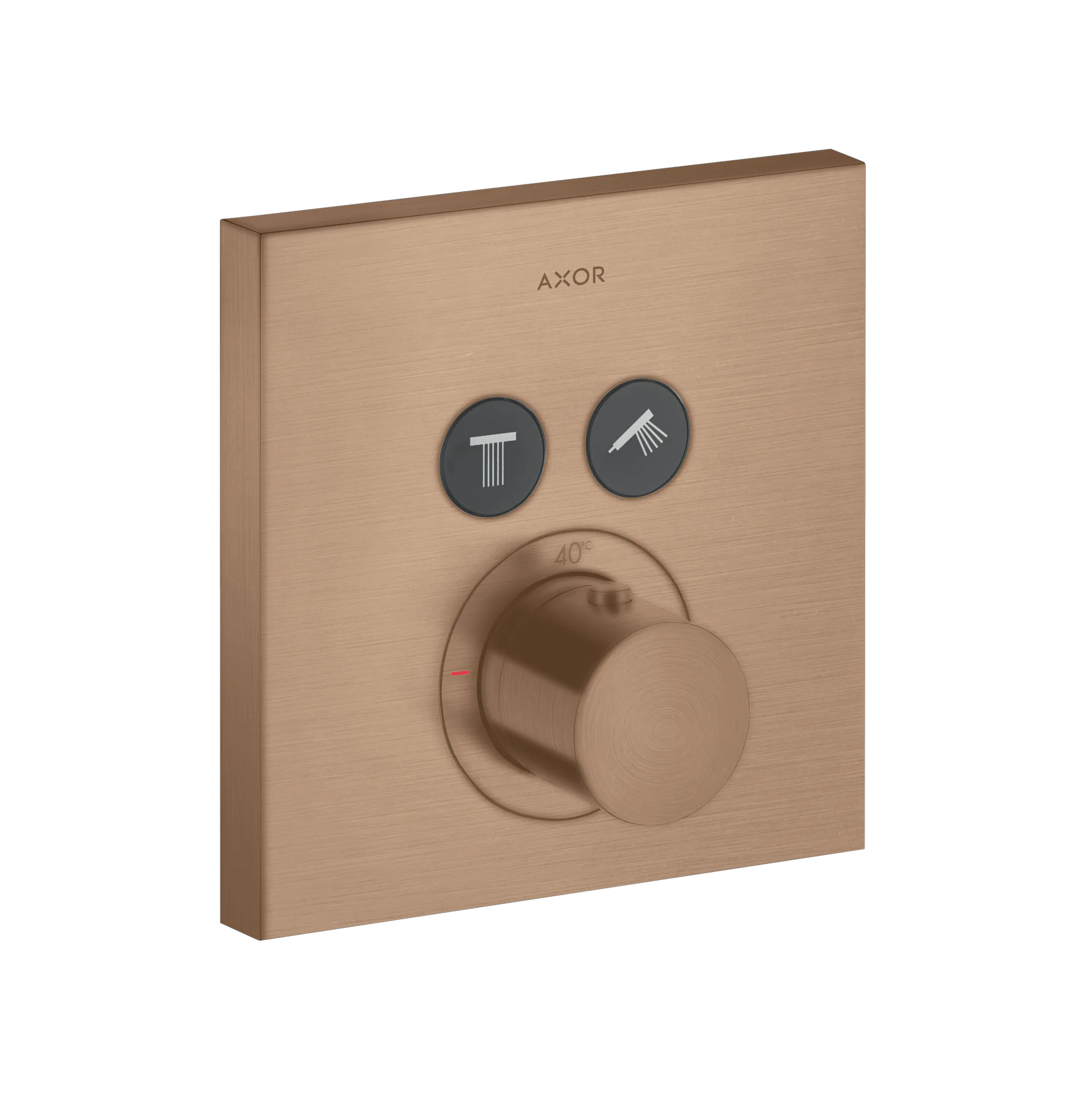 Hansgrohe AXOR ShowerSelect Thermostat Unterputz eckig für 2 Verbraucher Brushed Red Gold