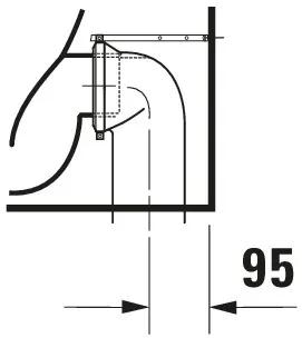 Stand-Tiefspül-WC back to wall „Darling New“ 36 × 40 × 57 cm mit HygieneGlaze