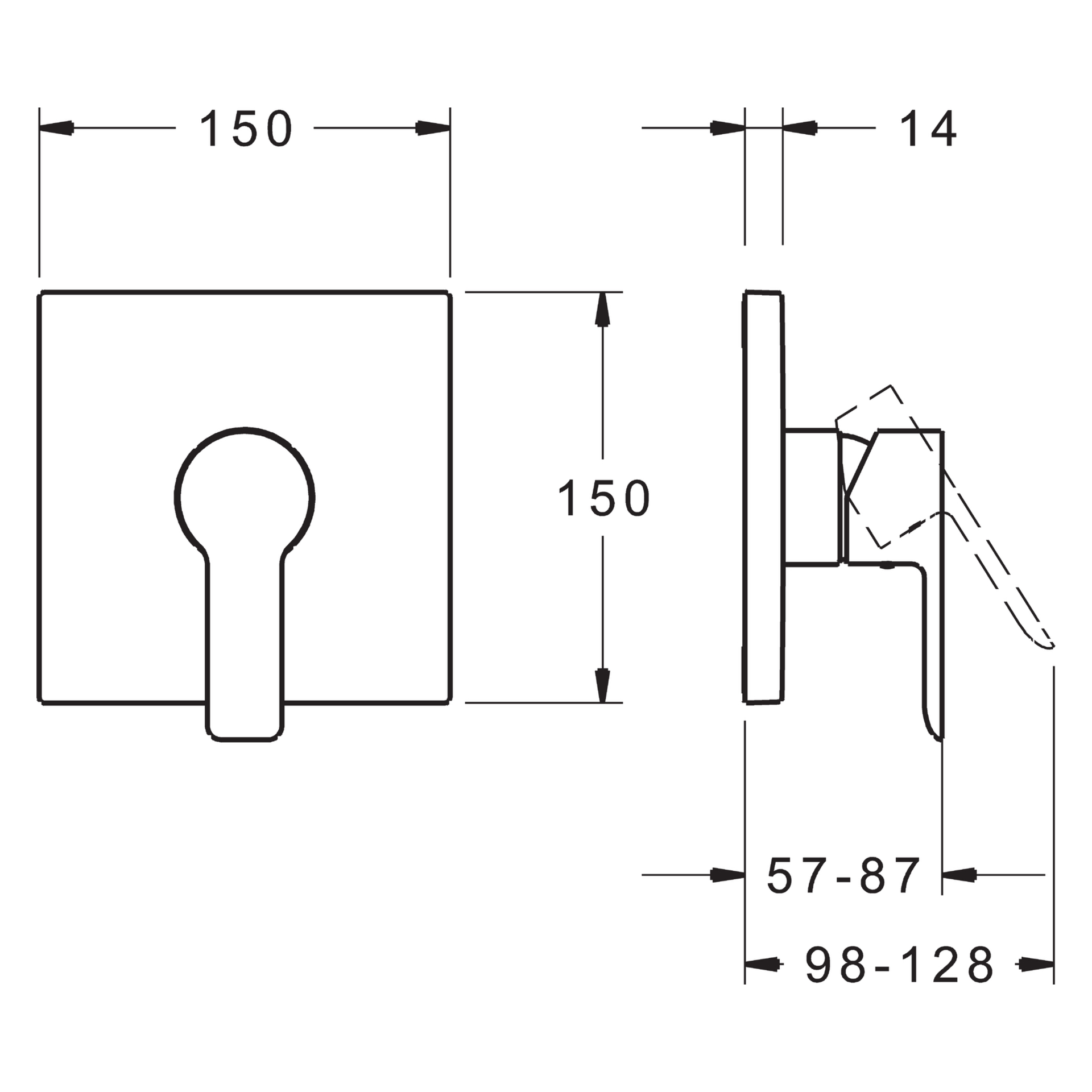 Einhebelmischer Fertigmontageset für Brausebatterie LIGNA 8387 Rosette eckig Chrom Einhebelmischer Fertigmontageset für Brausebatterie LIGNA 8387 Rosette eckig Chrom