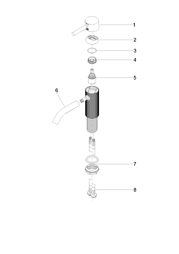 Waschtisch-Einhandbatterie ohne Ablaufgarnitur META Chrom 33529660