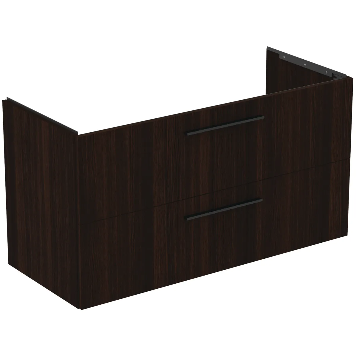 Möbelwaschtischunterschrank i.life B 2 Auszüge Siphonausschnitt auf der rechten Seite 1200x505x630mm Weiß matt