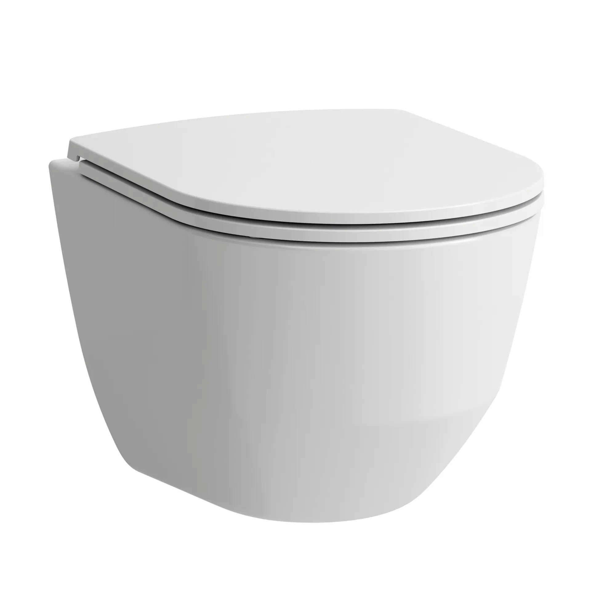 Tiefspül-WC wandhängend+Sitz PRO Pack 490x360 spülrandlos Ausführung kurz (kompakt) verdeckte Befestigung, weiß, bestehend aus H8209650000001 Wand-WC und H8989660000001 WC-Sitz SLIM mit Absenkautomatik
