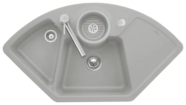 Villeroy & Boch Einbau-Küchenspülbecken „Solo Eck“ 1075 × 600 × 205 mm, Hahnlochposition links in Fossil