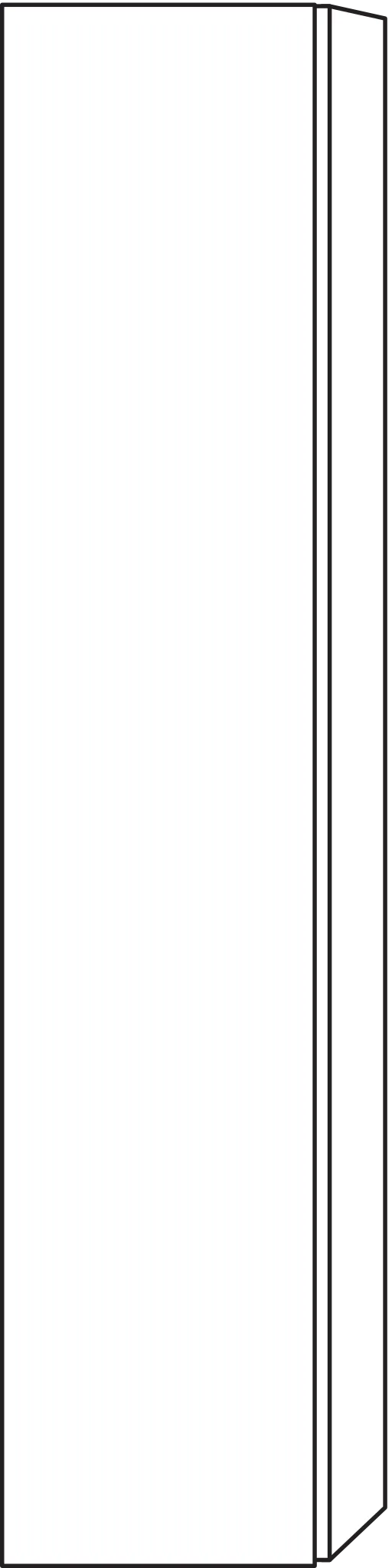 Hochschrank links 3way (SM162) 1700x350x199 Anthrazit-Matt