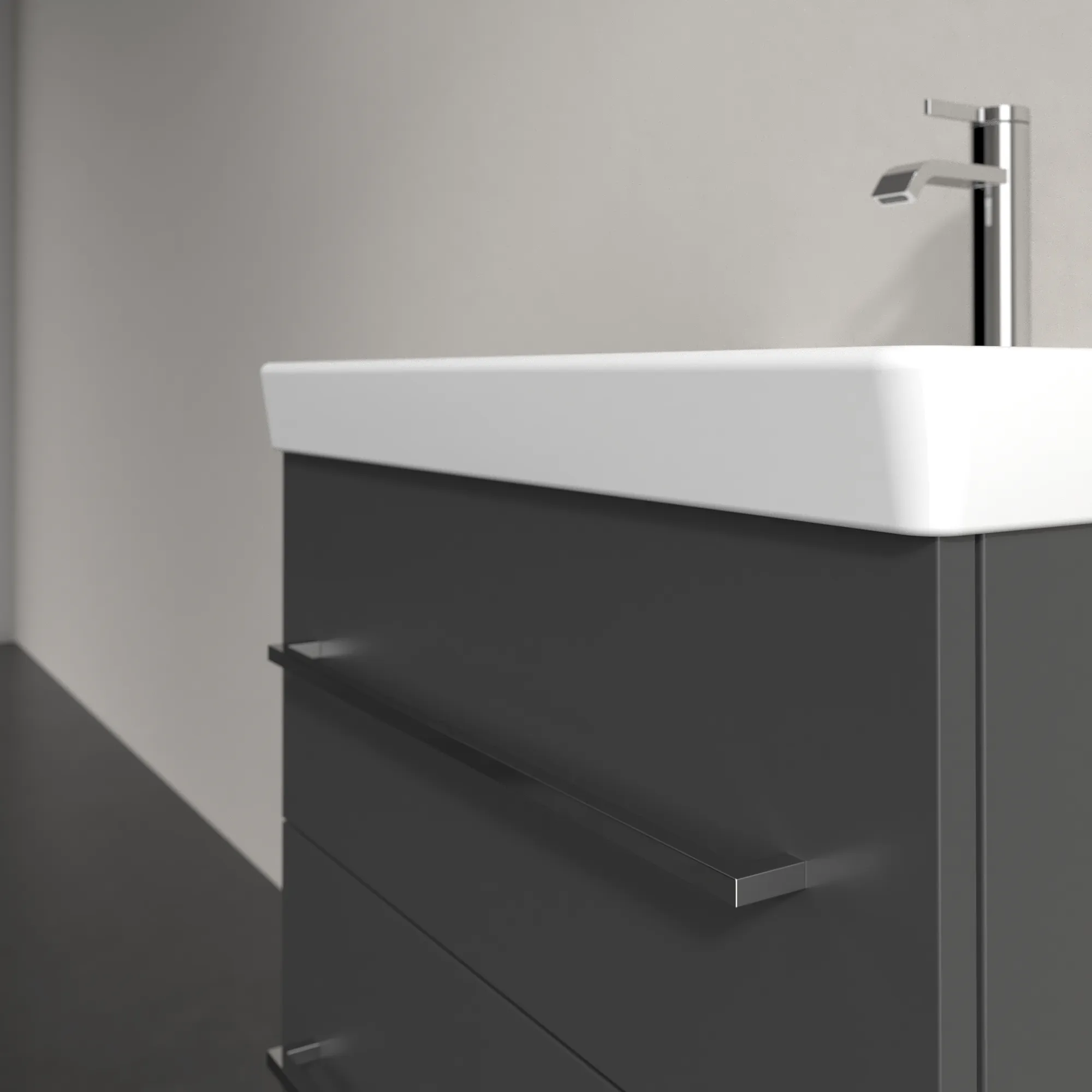 Villeroy & Boch Waschtischunterschrank „Avento“ für Schrankwaschtisch 580 × 514 × 452 mm Graphite, Soft Closing Villeroy & Boch Waschtischunterschrank „Avento“ für Schrankwaschtisch 580 × 514 × 452 mm Graphite, Soft Closing