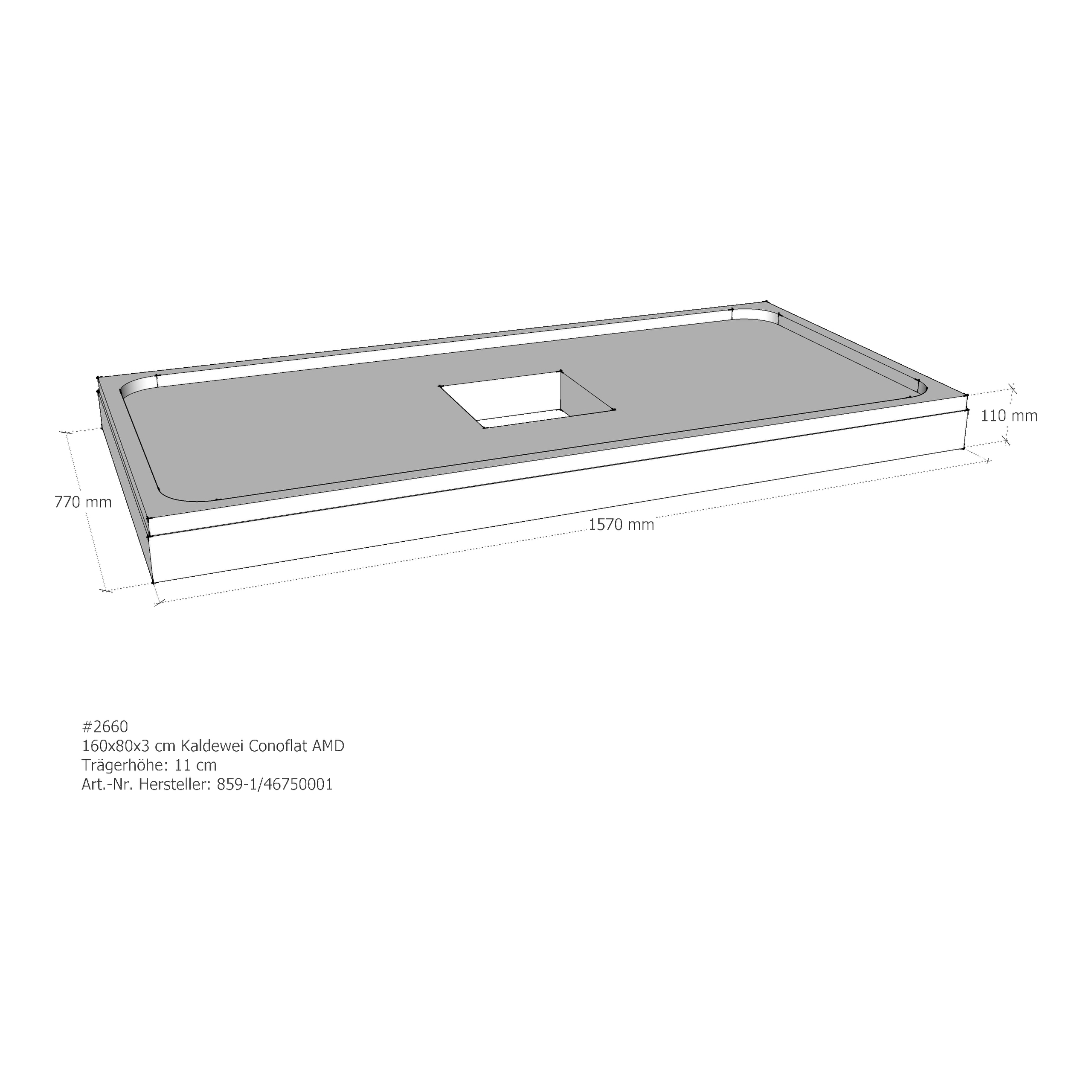 Duschwannenträger für Kaldewei Conoflat 160 × 80 × 2,3 cm Breite: 80 cm / Länge: 160 cm Duschwannenträger für Kaldewei Conoflat 160 × 80 × 2,3 cm Breite: 80 cm / Länge: 160 cm