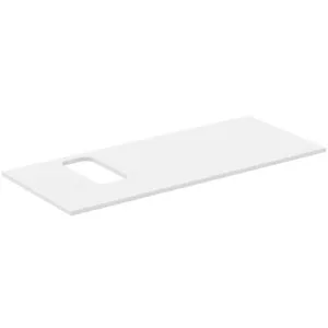 Waschtischplatte i.life B Ausschnitt links für ein Wand-Waschtisch 1202x507x18mm Weiß matt