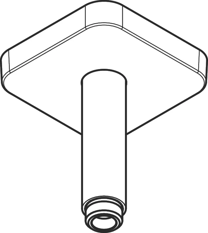 Hansgrohe AXOR ShowerSolutions Deckenanschluss 100 mm softsquare, Chrom Hansgrohe AXOR ShowerSolutions Deckenanschluss 100 mm softsquare, Chrom