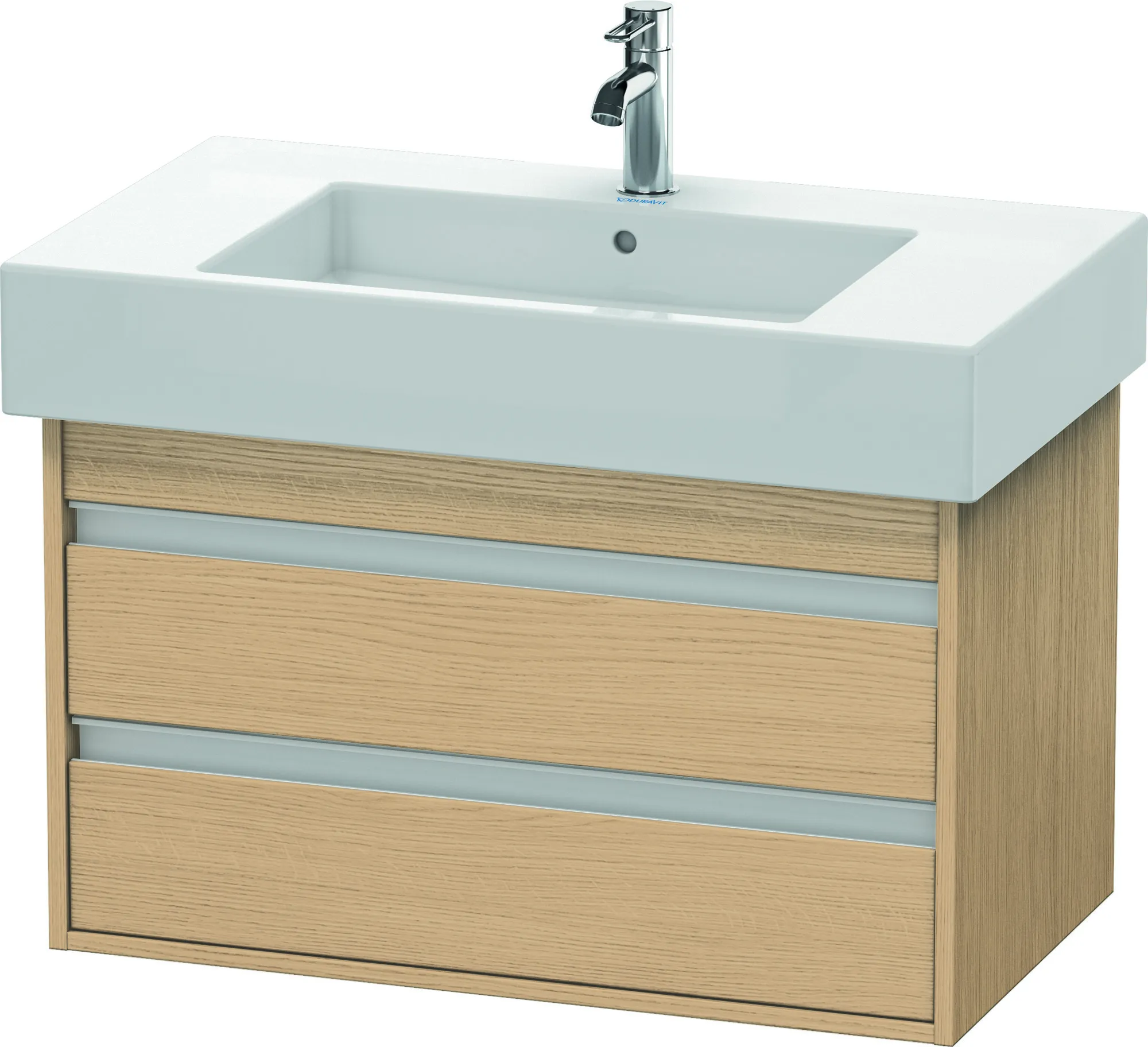 Duravit Waschtischunterschrank wandhängend „Ketho“ 80 × 48 × 45,5 cm Eiche Natur Duravit Waschtischunterschrank wandhängend „Ketho“ 80 × 48 × 45,5 cm Eiche Natur