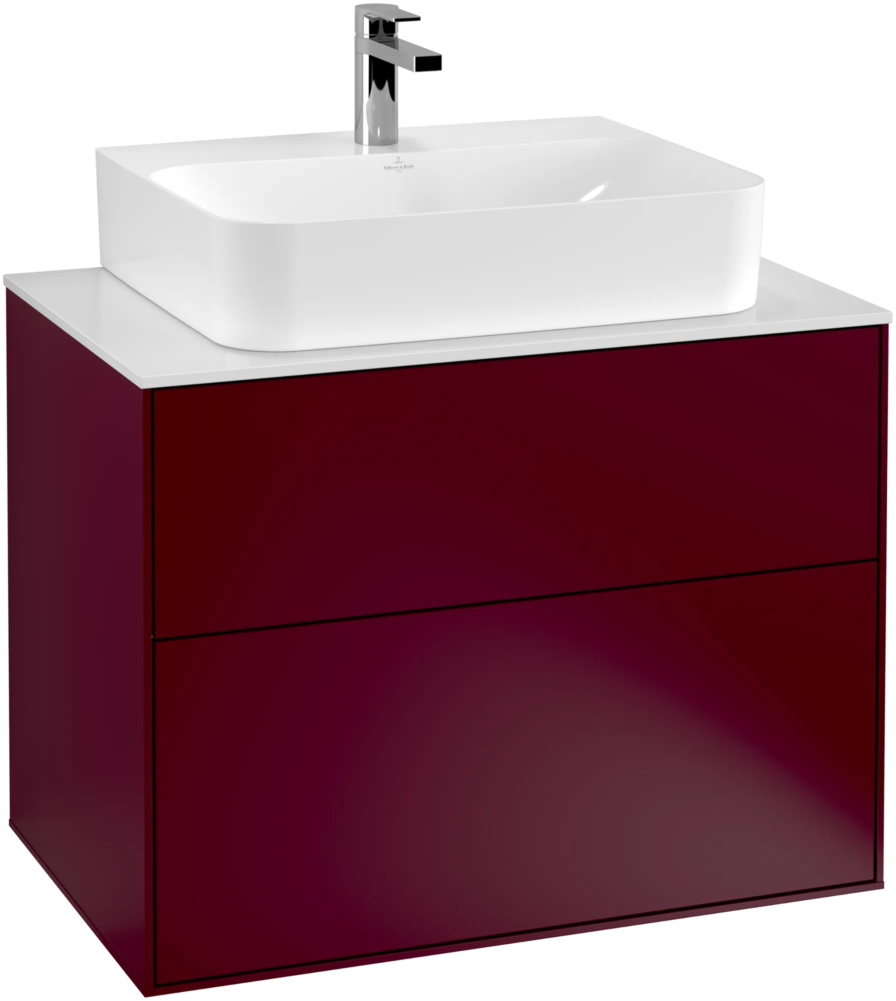 Villeroy & Boch Waschbeckenunterschrank Finion F09, 800 x 603 x 501 mm, Peony Matt Lacquer, mit SoftClosing und Push-to-open Funktion Villeroy & Boch Waschbeckenunterschrank Finion F09, 800 x 603 x 501 mm, Peony Matt Lacquer, mit SoftClosing und Push-to-open Funktion