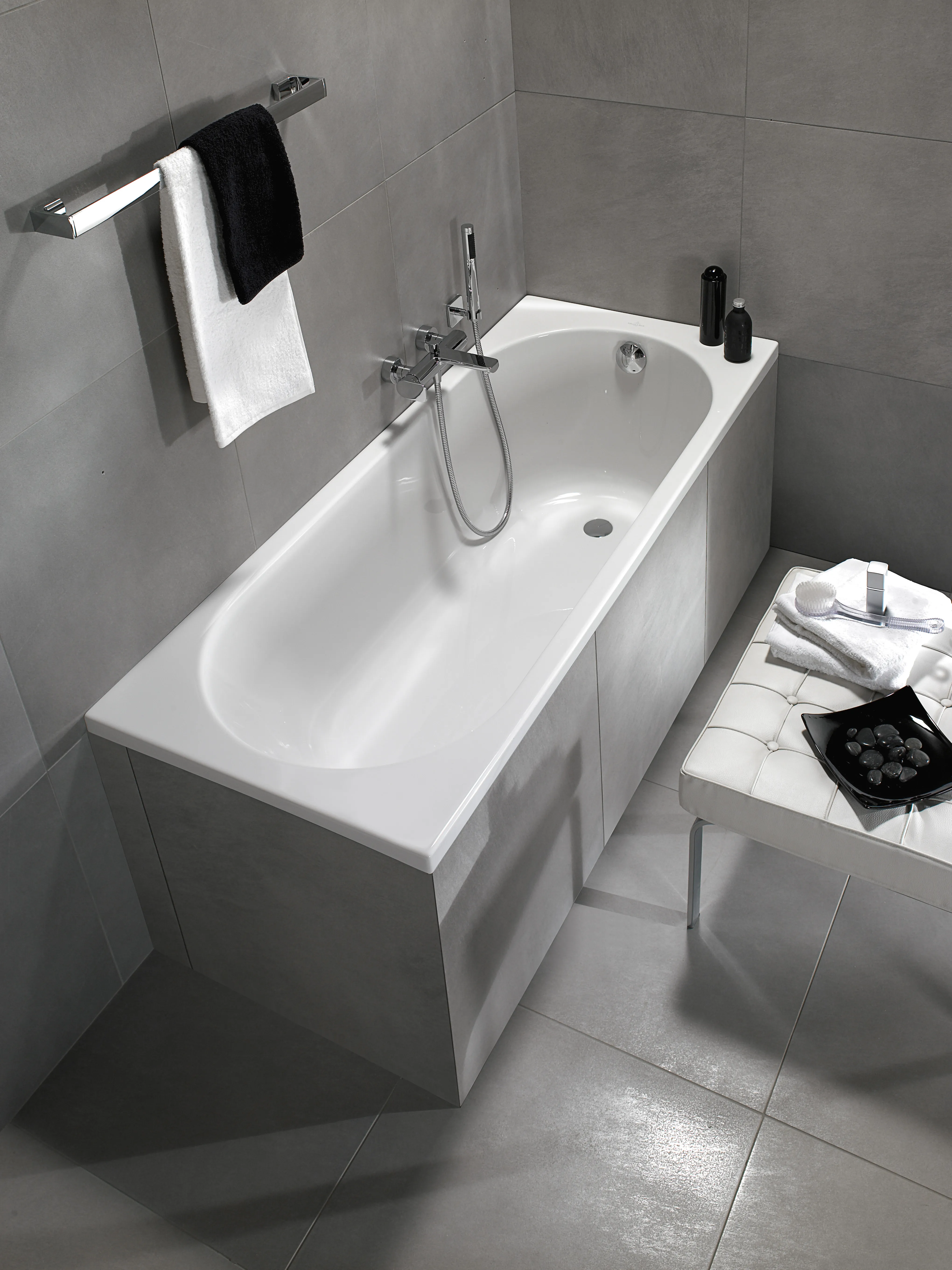 Villeroy & Boch Badewanne „O.novo“ rechteck 160 × 70 cm, Fußablauf