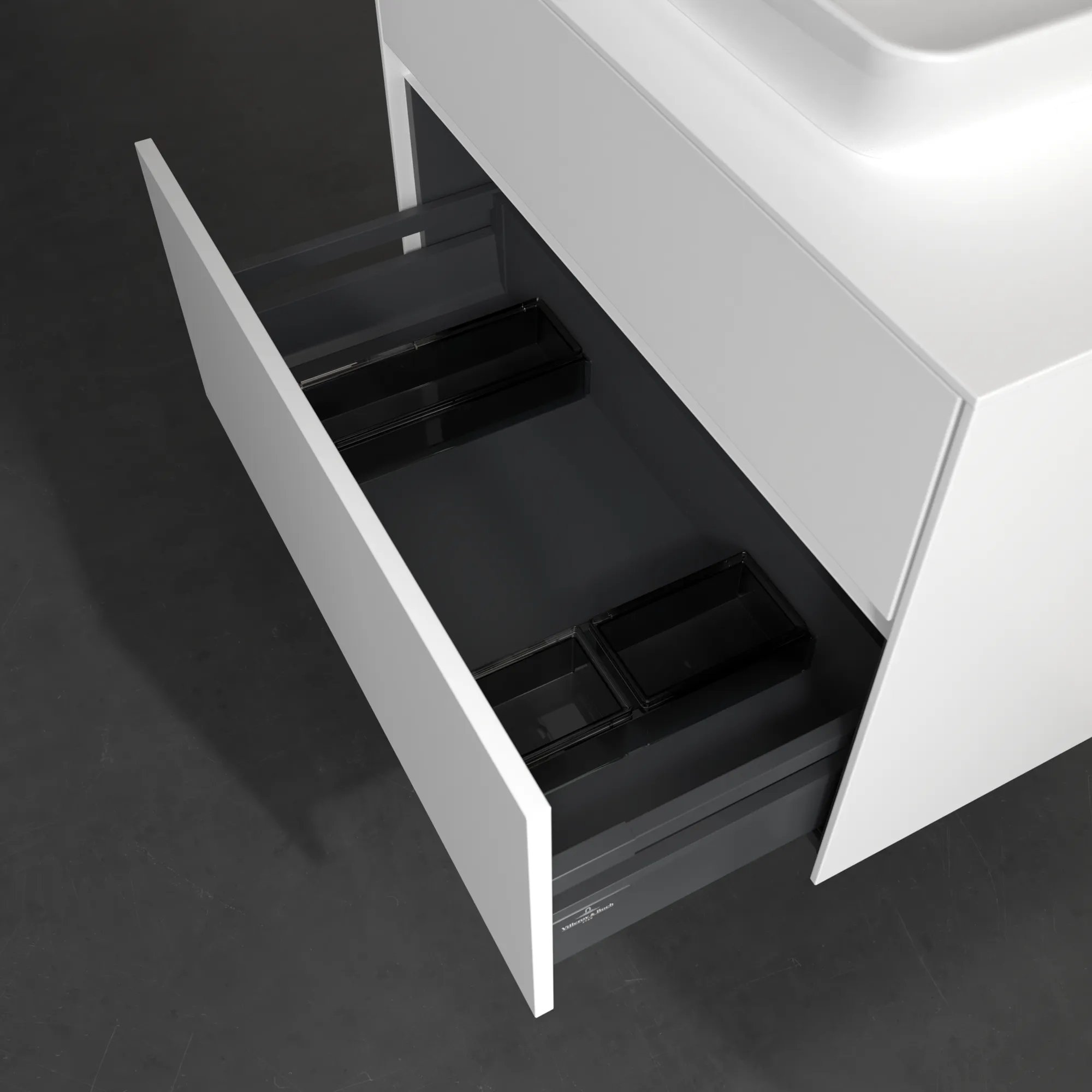 Villeroy & Boch Waschbeckenunterschrank Collaro C108B0, Eckig White Matt, 800x548x500mm, mit Beleuchtung und SoftClosing