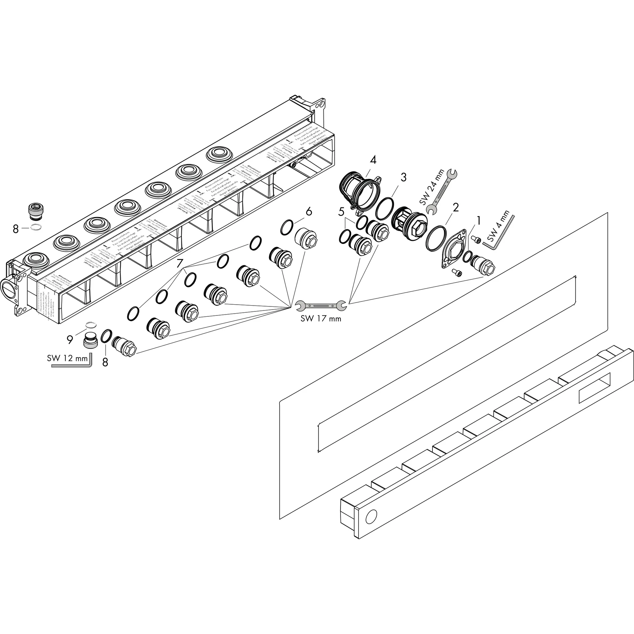 Grundset Axor Thermostatmodul Select 5 Verbraucher Grundset Axor Thermostatmodul Select 5 Verbraucher
