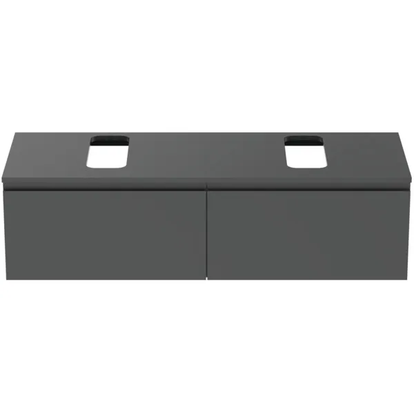 Ideal Standard Waschtischunterschrank Finesse Anthrazit matt 1402x505x378 mm 2 Schubladen Softclose Ideal Standard Waschtischunterschrank Finesse Anthrazit matt 1402x505x378 mm 2 Schubladen Softclose