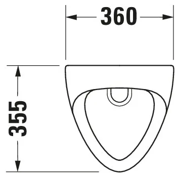 Urinal Bill, Zulauf von hinten absaugend, ohne Deckel, ohne Fliege, weiß