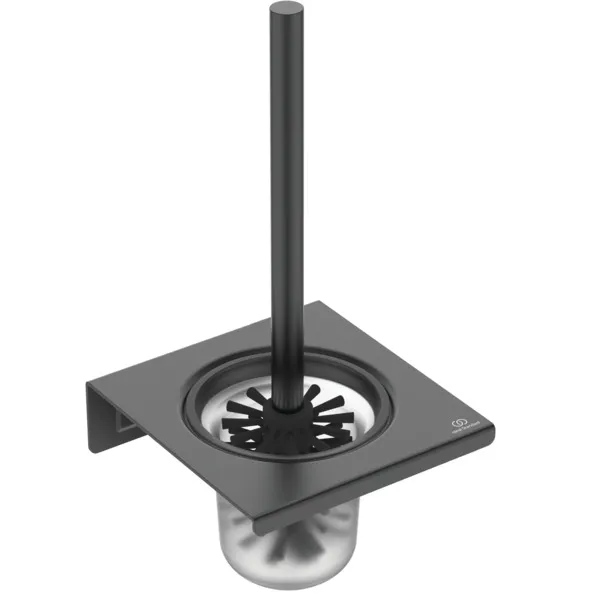 Ideal Standard Toilettenbürstengarnitur „Alu+“ 16 × 34,7 cm in Silk Black, Befestigung verdeckt Ideal Standard Toilettenbürstengarnitur „Alu+“ 16 × 34,7 cm in Silk Black, Befestigung verdeckt