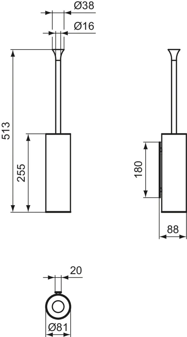 WC-Bürstengarnitur La Dolce Vita Brushed Gold WC-Bürstengarnitur La Dolce Vita Brushed Gold