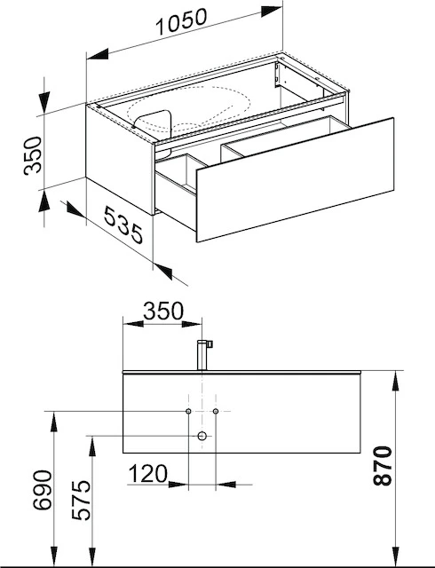 KEUCO Waschtischunterschrank mit Auszug „Edition 11“ Cashmere (Glas), Cashmere (Lack, seidenmatt), Becken links, mit Beleuchtung 1050 × 350 × 535 mm KEUCO Waschtischunterschrank mit Auszug „Edition 11“ Cashmere (Glas), Cashmere (Lack, seidenmatt), Becken links, mit Beleuchtung 1050 × 350 × 535 mm